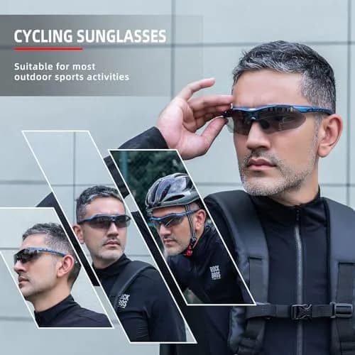 ROCKBROS Photochromic Sports Sunglasses Mens Cycling Pickleball Glasses | UV & Glare Control thumbnail 2