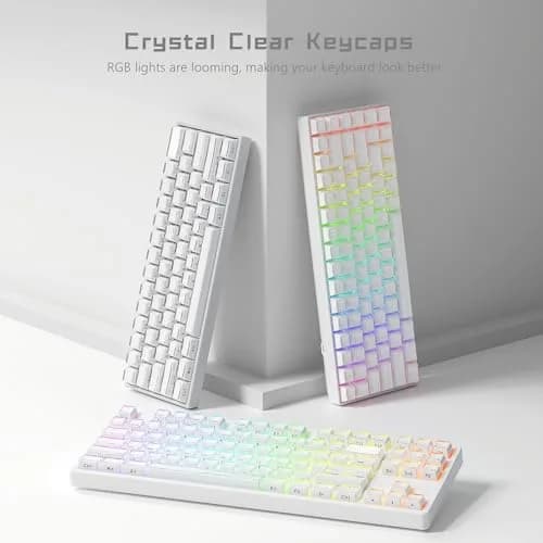 Womier White Lusterfly Jelly Keycaps | 113 Keys Side Printed OEM Profile for MX Switches thumbnail 3