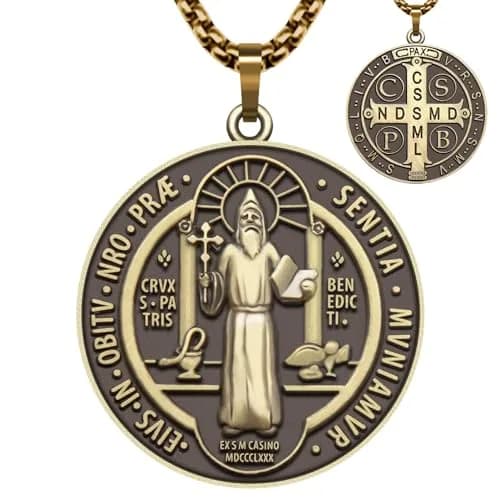 Anwlki St Benedict Necklace Pendant 60cm (23.62in) | Faith & Protection Symbol thumbnail 1
