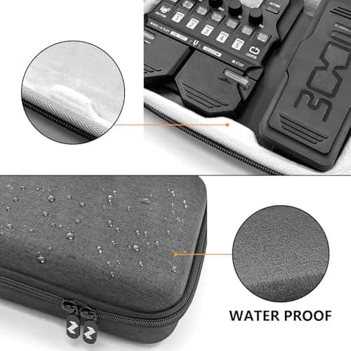 Musiin Premium Velvet Interior HardCase for Zoom G1X Four Pedal | Grey thumbnail 6