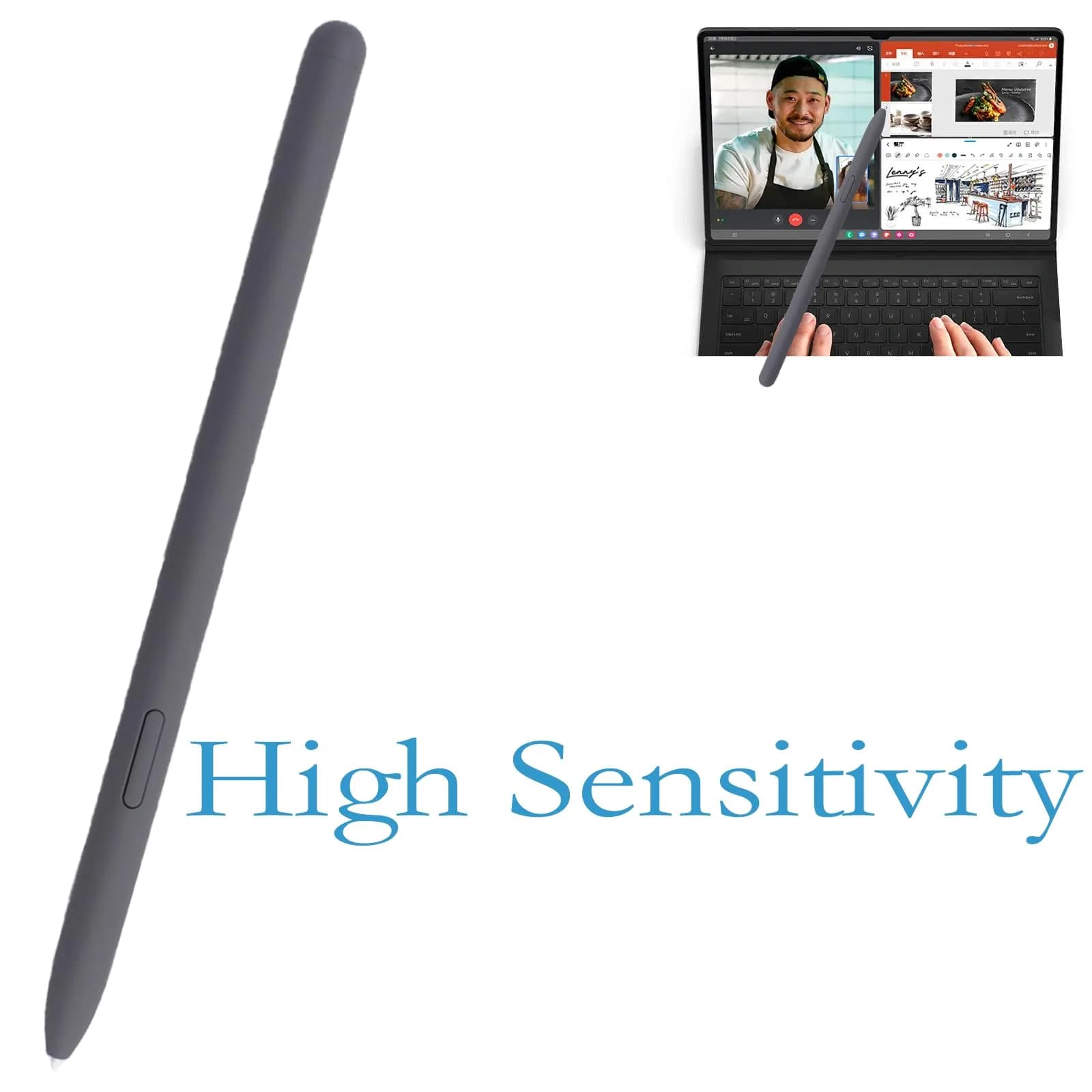 Dogxiong Grey Stylus Pen for Samsung Galaxy Tab S9 FE | 4096 Pressure Sensitivity + 5 Tips - view 3