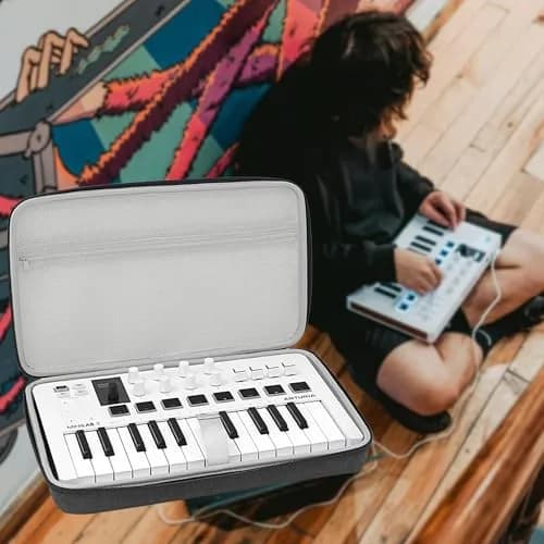 Musiin Premium Velvet Midi Keyboard Case Compatible with Arturia MiniLab 3 | Custom-fit, Rugged & Soft Velvet Lining (70-120 chars) thumbnail 7