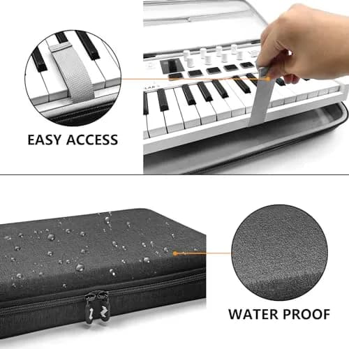 Musiin Premium Velvet Midi Keyboard Case Compatible with Arturia MiniLab 3 | Custom-fit, Rugged & Soft Velvet Lining (70-120 chars) thumbnail 3