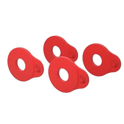 D'Addario Flex Lock Strap Blocks Red Set of 4 | Secure Guitar Strap Protection thumbnail 1