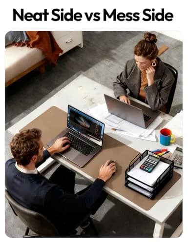 YSAGi PU Leather Desk Protector Mat 120cm x 60cm (47.2" x 23.6") | Protects Desks from Scratches, Spills, and Heat thumbnail 6