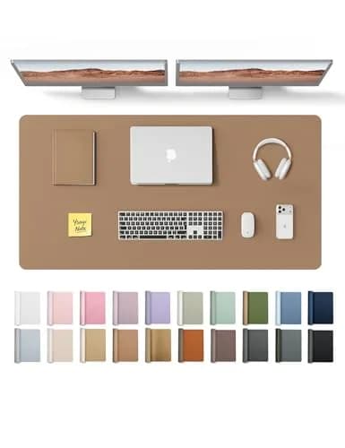 YSAGi PU Leather Desk Protector Mat 120cm x 60cm (47.2" x 23.6") | Protects Desks from Scratches, Spills, and Heat thumbnail 1