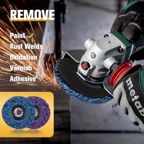 LAIWOO Strip Disc Wheels 100mm (4") x 16mm (5/8") | Diamond Abrasive for Metal & Paint Removal thumbnail 4