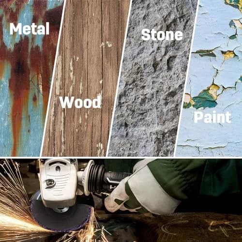 LAIWOO Strip Disc Wheels 100mm (4") x 16mm (5/8") | Diamond Abrasive for Metal & Paint Removal thumbnail 5