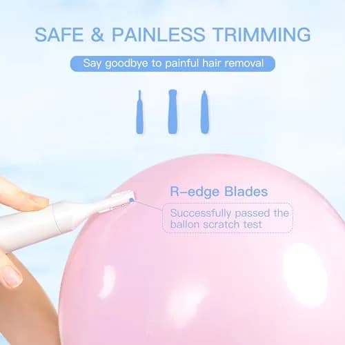 HEBECA Nose Hair Trimmer for Women and Men, 3-in-1 Electric Facial Hair Removal, Rechargeable, Waterproof, Portable, Face & Ear Razor (FT3001) | Hypoallergenic Stainless Steel thumbnail 4