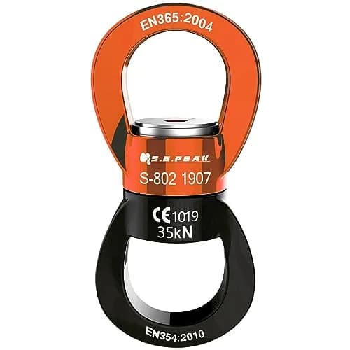 PROND 35kN Swing Swivel Rotational Device with Carabiner, 73g (2.58oz) | Heavy Duty for Tree Swings, Aerial Silks, Hammocks thumbnail 1