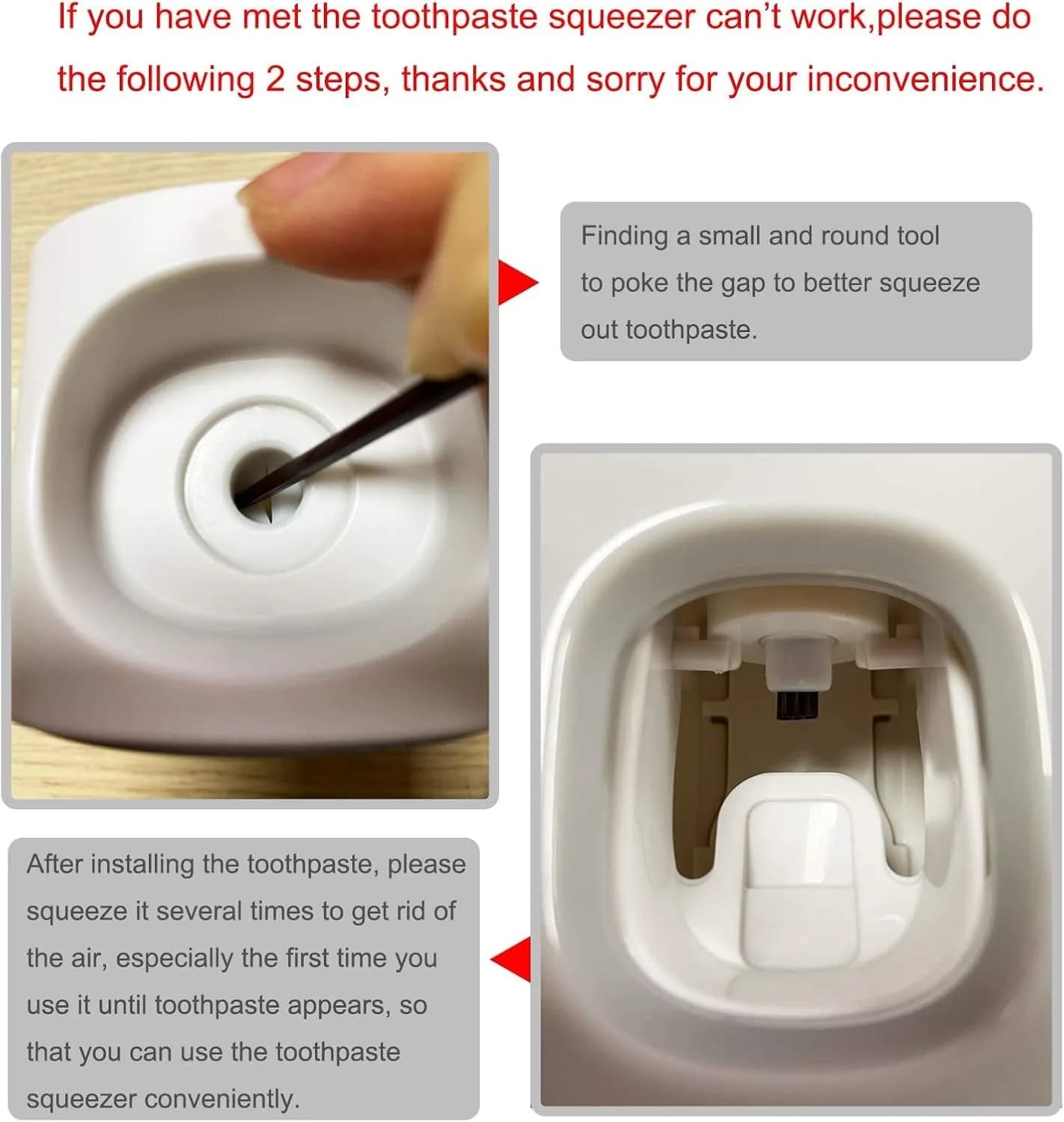 MOPMS Automatic Toothpaste Dispenser 1pc Grey + 1pc Black | Hands-Free Wall Mount Squeeze for Kids & Adults - view 3