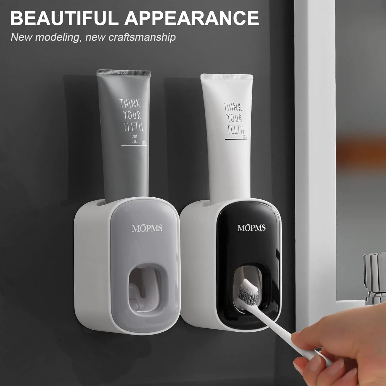 MOPMS Automatic Toothpaste Dispenser 2-Pack | Hands-Free Wall Mount for Kids & Adults - view 7