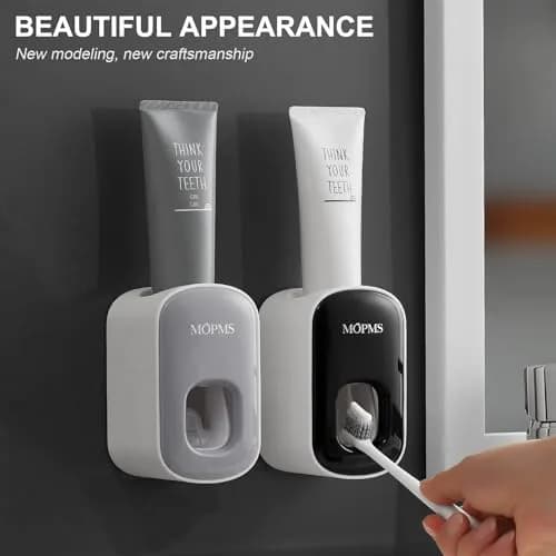 MOPMS Automatic Toothpaste Dispenser 2-Pack | Hands-Free Wall Mount for Kids & Adults thumbnail 7