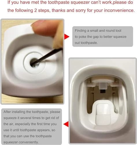 MOPMS Automatic Toothpaste Dispenser 2-Pack | Hands-Free Wall Mount for Kids & Adults thumbnail 3