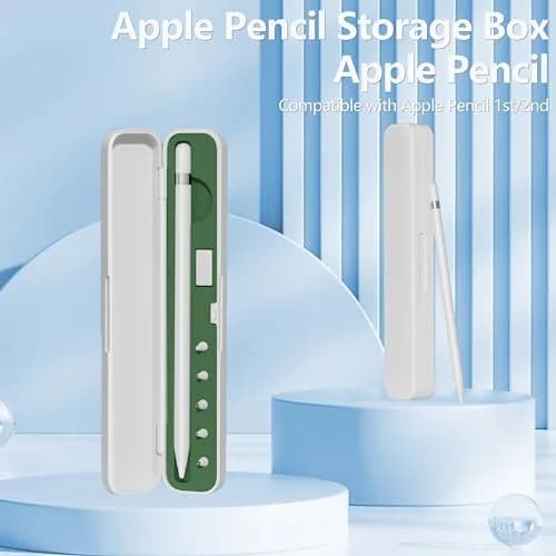 Inesore Apple Pencil Case with 5 Replacement Tips | Durable 4-in-1 Storage (7.6 x 1.46 x 1.02 in, Green) thumbnail 8
