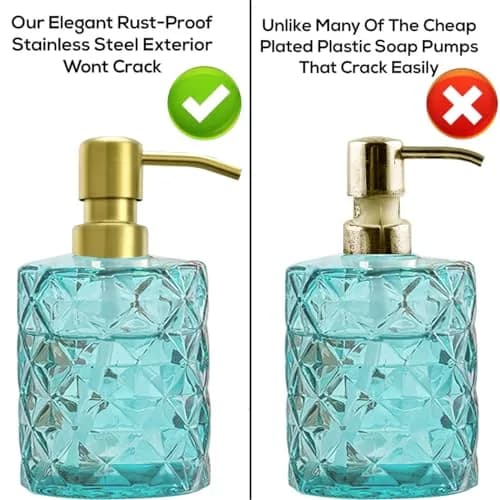 AUNRGO Gold Soap Dispenser Pump Replacement - Brushed Finish 304 Stainless Steel | Heavy Duty & Leak-Free (70-120 chars) thumbnail 3