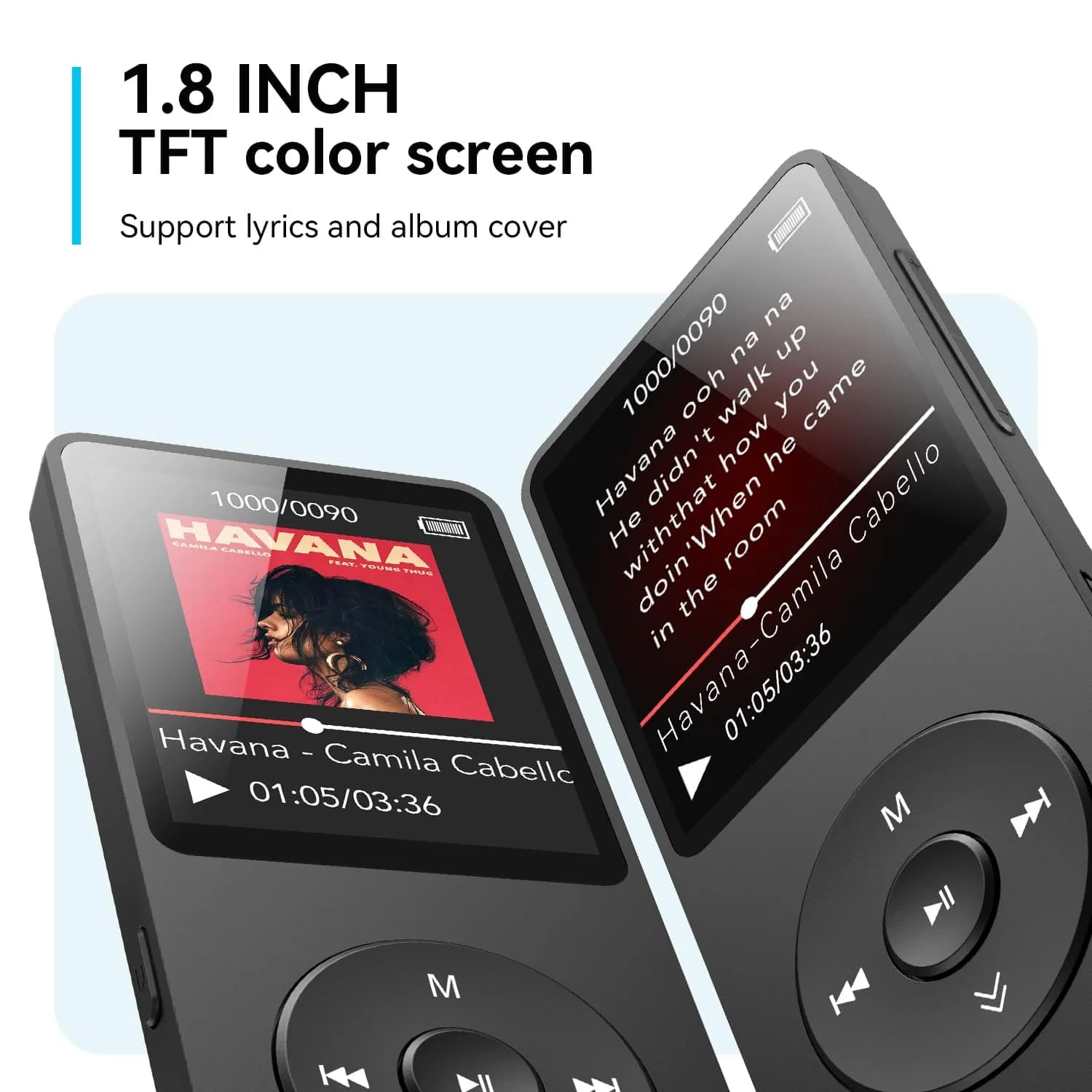 AGPTEK A02 MP3 Player 32GB (1.8 inch Screen) | Bluetooth 5.3 Music Player with Speaker, FM Radio, Voice Recorder - view 6