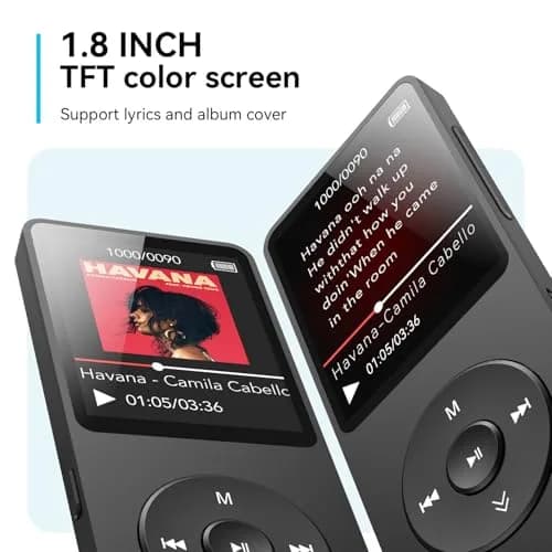 AGPTEK A02 MP3 Player 32GB (1.8 inch Screen) | Bluetooth 5.3 Music Player with Speaker, FM Radio, Voice Recorder thumbnail 6