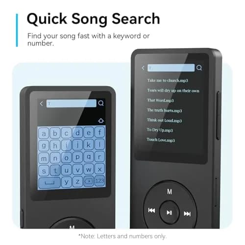 AGPTEK A02 MP3 Player 32GB (1.8 inch Screen) | Bluetooth 5.3 Music Player with Speaker, FM Radio, Voice Recorder thumbnail 7