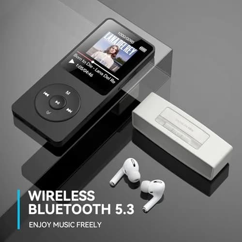 AGPTEK A02 MP3 Player 32GB (1.8 inch Screen) | Bluetooth 5.3 Music Player with Speaker, FM Radio, Voice Recorder thumbnail 2
