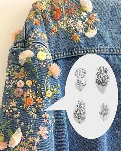 YUYUZSEN Water Soluble Hand Sewing Stabilizers 102pcs | Wash Away Embroidery Paper for Beginners thumbnail 3