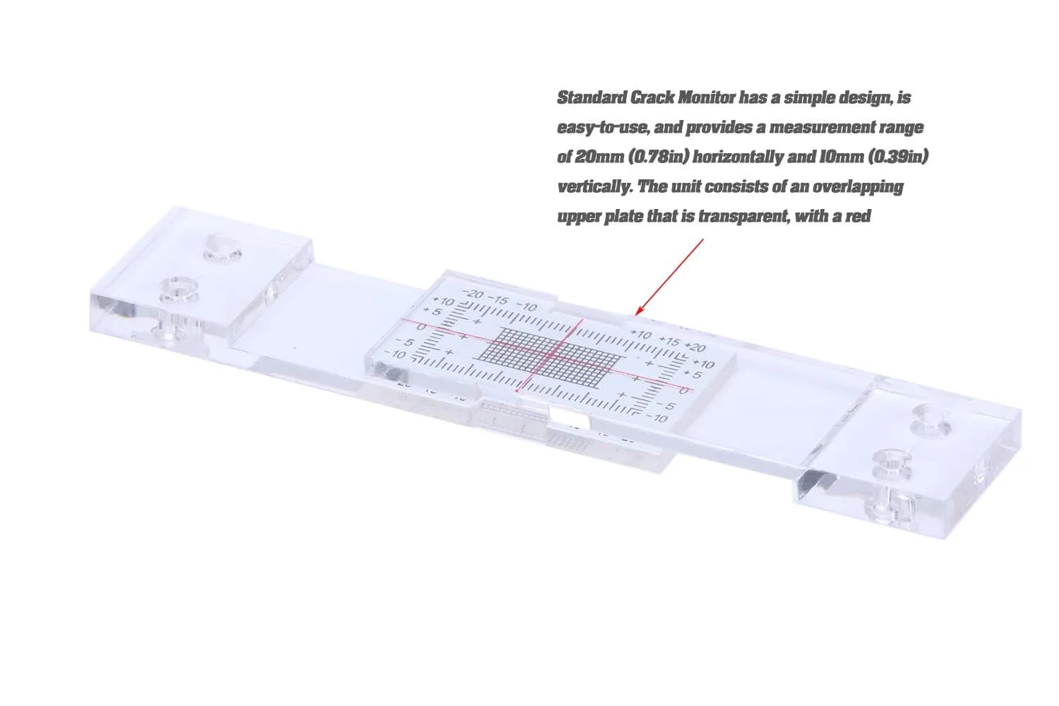 Mountlaser Standard Tell-Tale Crack Monitor 30PCS | Analog Crack Measurement Gauge with ±1mm Tick Marks - view 8