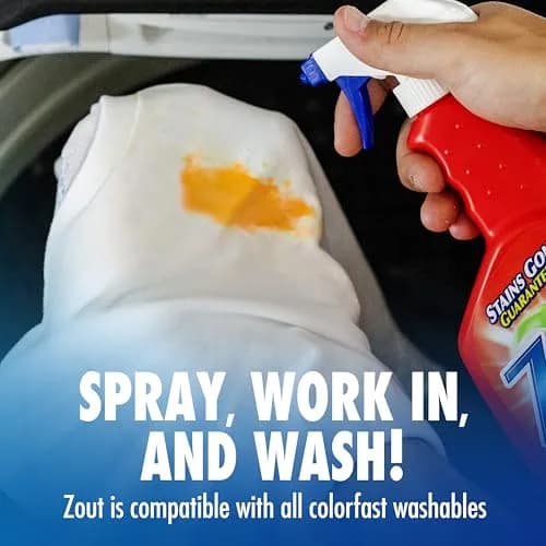 Zout Laundry Stain Remover Spray 22 oz | Effective on Blood, Grass & Oil Stains, Made in USA thumbnail 5