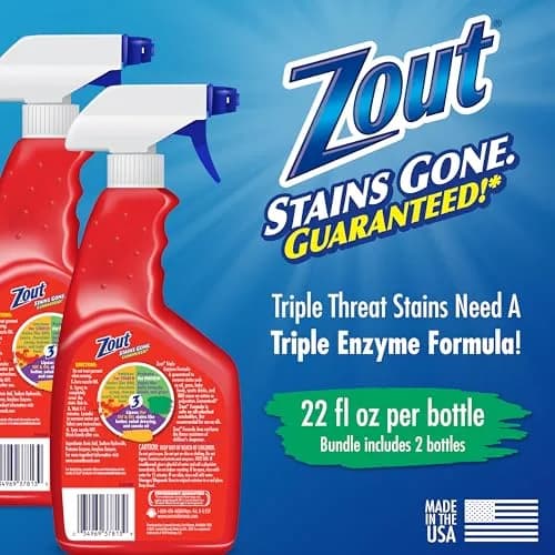 Zout Laundry Stain Remover Spray 22 oz | Effective on Blood, Grass & Oil Stains, Made in USA thumbnail 2