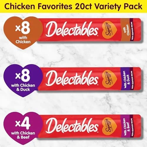 Delectables Squeeze Up Cat Treats 20 Pack | Grain-Free, Hydrating & Suitable for All Ages thumbnail 6