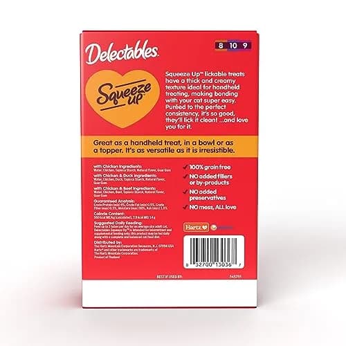 Delectables Squeeze Up Cat Treats 20 Pack | Grain-Free, Hydrating & Suitable for All Ages thumbnail 7
