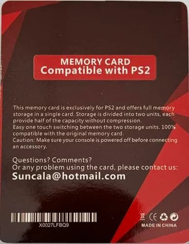 Suncala 64MB High-Speed Memory Card for PS2 | Supports FMCB v1.953 & Game Backup thumbnail 2