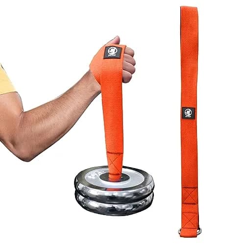 J Bryant Arm Wrestling Training Strap Belt Hand Grip Orange | Wrist Forearm Biceps Workout Equipment thumbnail 4