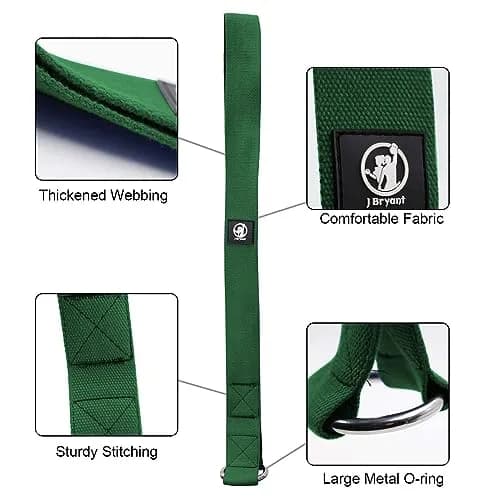 J Bryant Hand Strengthener Wrist Forearm Biceps Strap | Heavy-Duty 2mm Woven, Green thumbnail 3