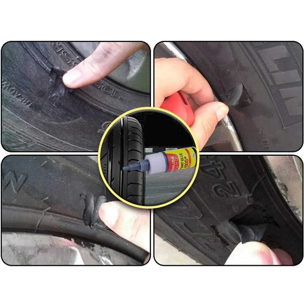 ELEpure Black Tire Repair Glue with Screw Plug - 20g Strong Adhesive for Punctures - view 3
