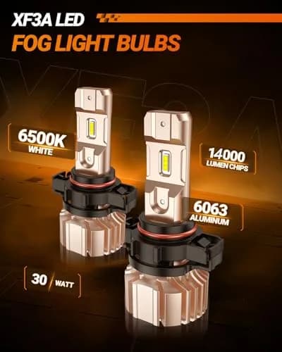 SEALIGHT 5202 LED Fog Light Bulbs 14000LM 6500K Cool White Pack of 2 | Superior Heat Dissipation for Clearer Night Driving thumbnail 3