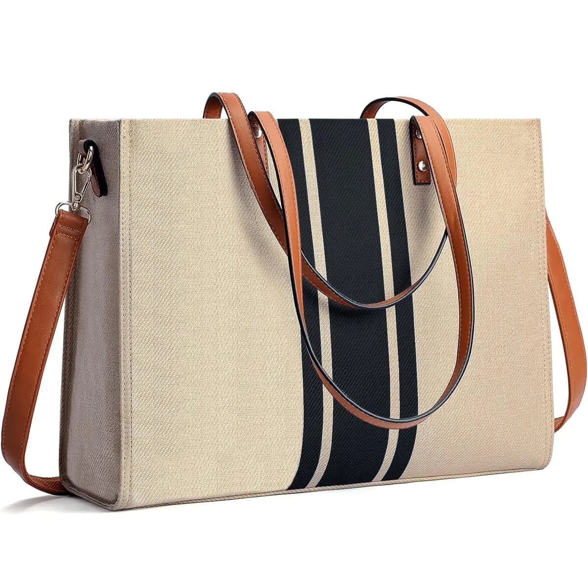 BOLOSTA Laptop Tote Bag for Women Fits 15.6 Inch | Large Canvas Work Tote for Travel & Daily Use - main product image