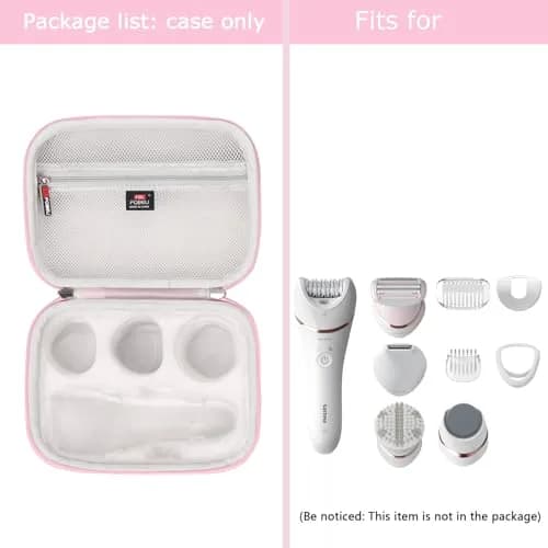 FBLFOBELI Hard Storage Case for Philips Epilator BRE740/14, EVA Protective Travel Bag (Black, 19.8cm x 16.3cm x 9.8cm) thumbnail 5