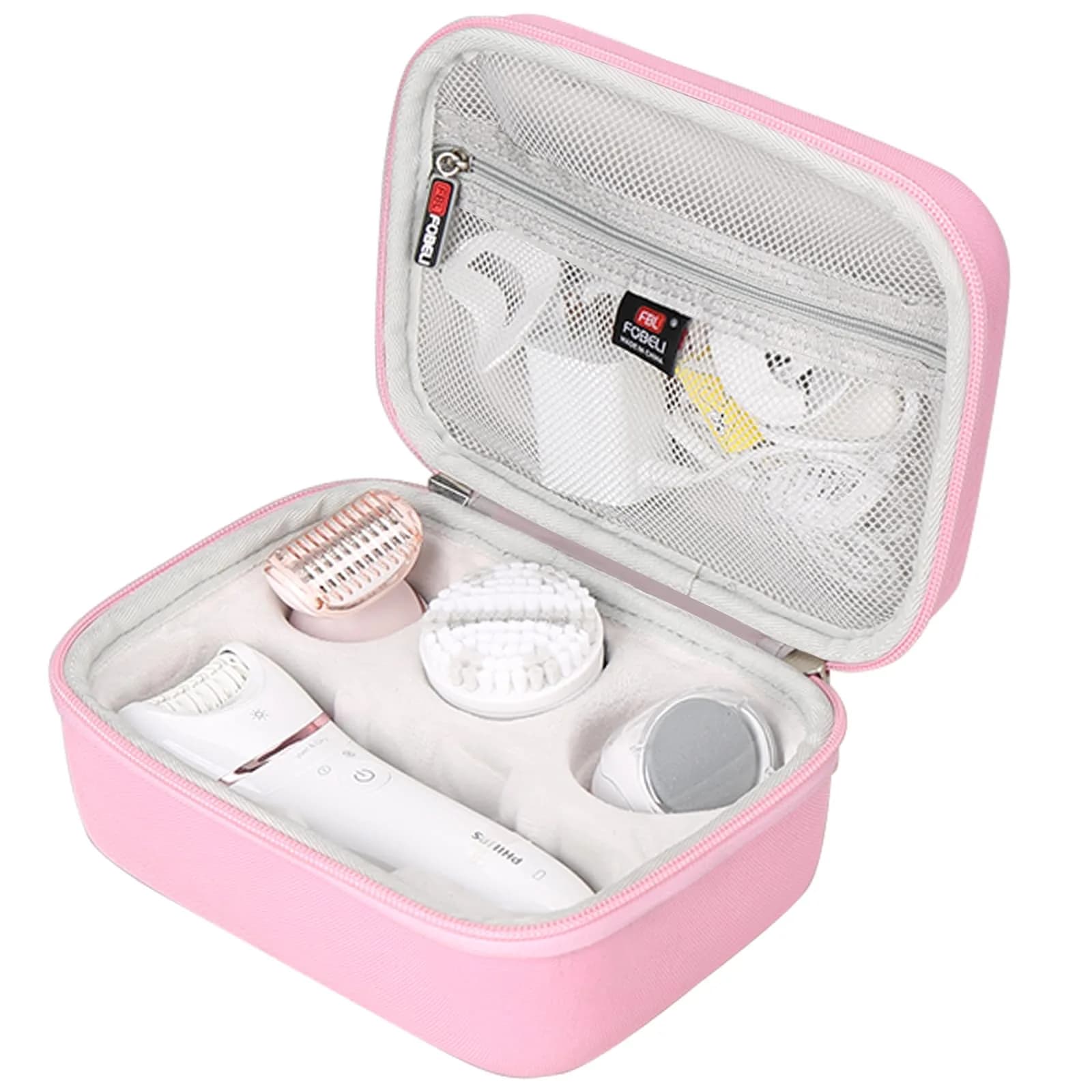 FBLFOBELI Hard Storage Case for Philips Epilator BRE740/14, EVA Protective Travel Bag (Black, 19.8cm x 16.3cm x 9.8cm)