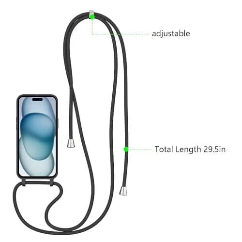 ZTOFERA Crossbody Case for iPhone 14 Plus/15 Plus 6.7" | Shockproof TPU Bumper & Adjustable Lanyard thumbnail 3