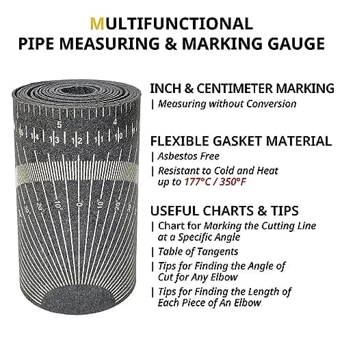 Goldland-WELD PROTECT Pipe Wrap Around Measuring Tool 6 ft (1.83 m) | Stainless Steel Flex Angle Gauge thumbnail 2