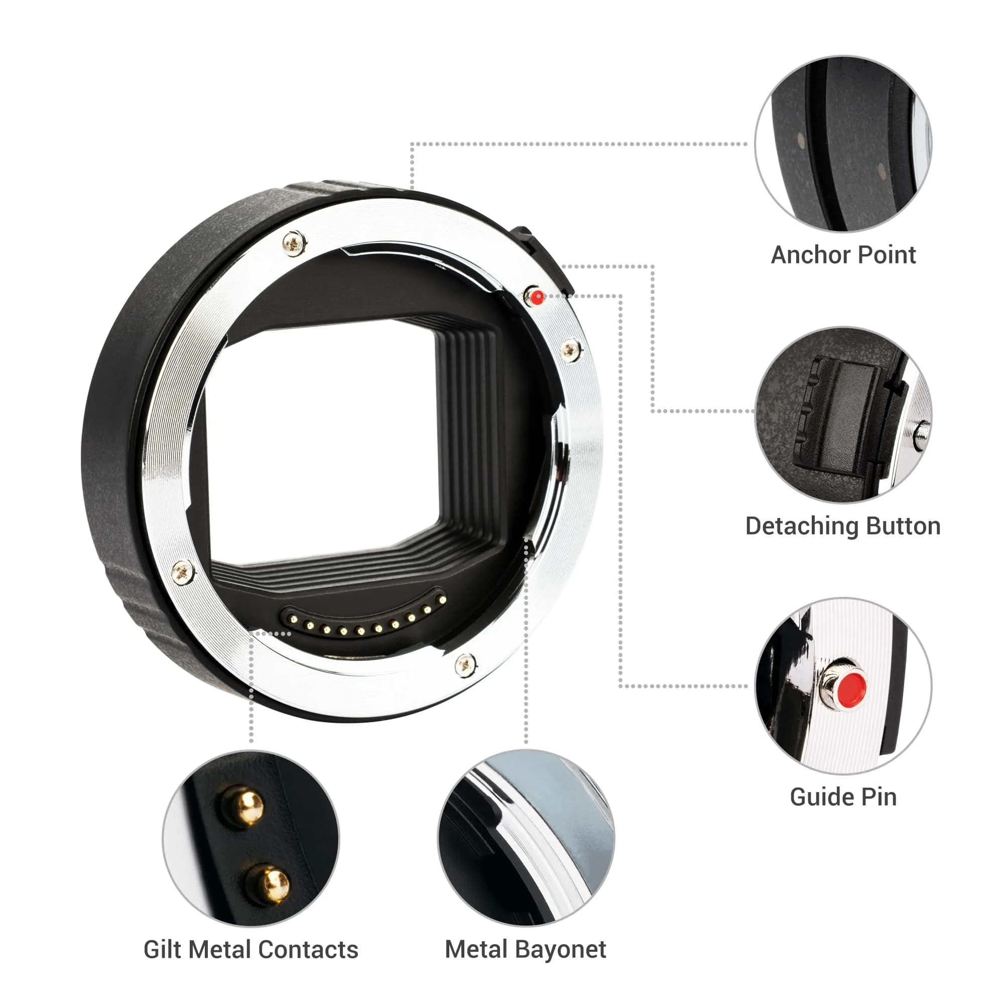 JJC Auto Focus Macro Extension Tube Set for L Mount Cameras & Lenses | 11mm & 16mm Tubes for Macro Photography - view 5