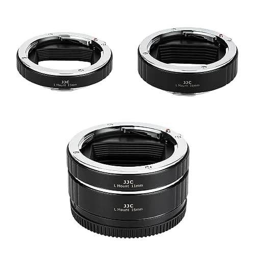 JJC Auto Focus Macro Extension Tube Set for L Mount Cameras & Lenses | 11mm & 16mm Tubes for Macro Photography thumbnail 1