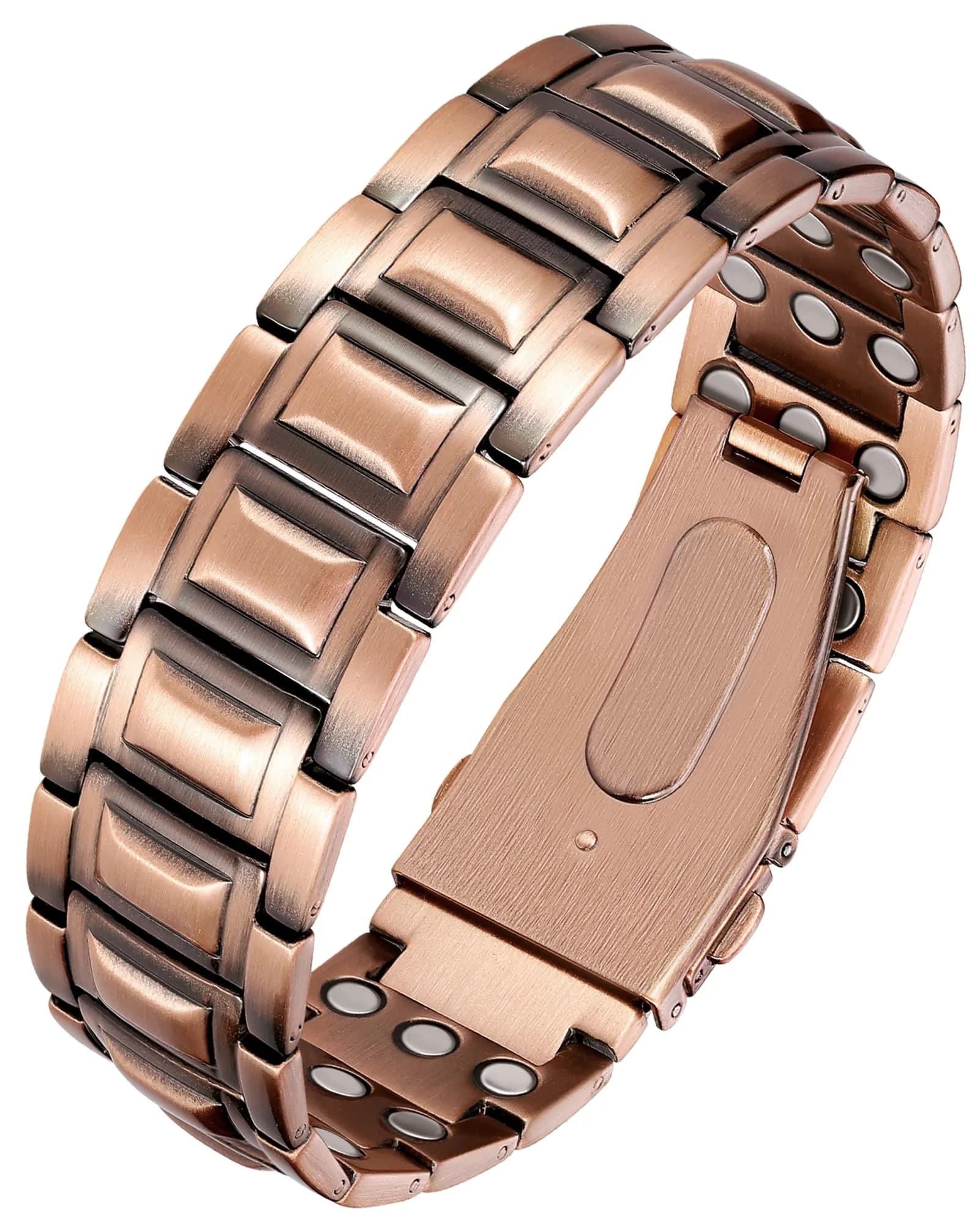 Feraco Pure Copper Magnetic Bracelet for Men | 23cm (9.06 inches) — Copper-A