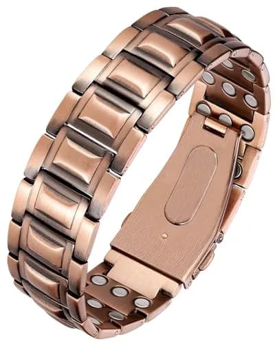 Feraco Pure Copper Magnetic Bracelet for Men | 8.66 inches (22 cm) thumbnail 1