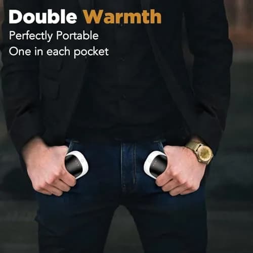 Lerat Rechargeable Hand Warmers 2 Pack | Portable Electric Pocket Heaters for Men Women Kids thumbnail 5