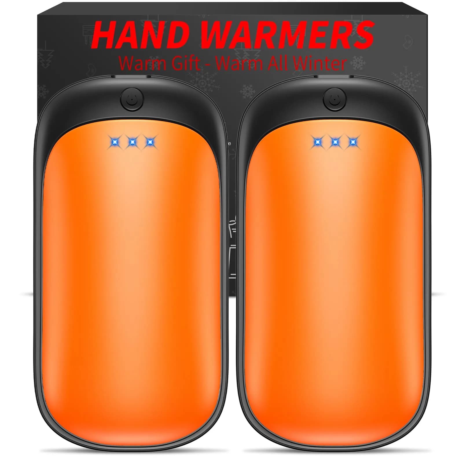 Lerat Rechargeable Hand Warmers 2 Pack (3.32" x 1.8" x 0.79") | 3 Heat Settings, 6-12 Hour Warmth — 2-Pack