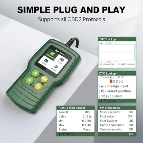 XpertAuto C302 OBD2 Scanner Code Reader for Car Check Engine | Universal for All 1996+ Vehicles thumbnail 4