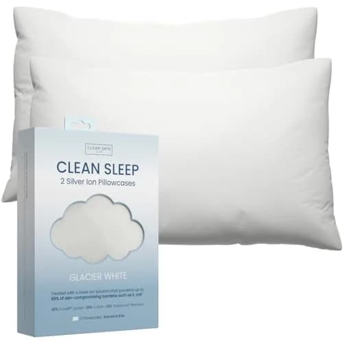 CLEAN SKIN CLUB Silver Ion Pillowcases Standard Size | Hypoallergenic & Odor-Resistant (70-120 chars) thumbnail 1