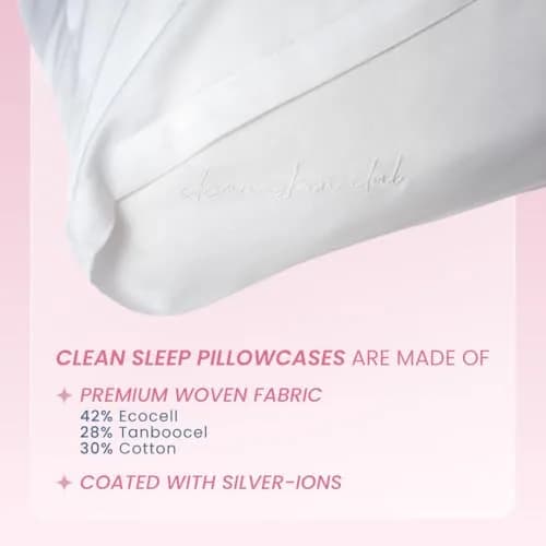 CLEAN SKIN CLUB Silver Ion Pillowcases Standard Size | Hypoallergenic & Odor-Resistant (70-120 chars) thumbnail 5