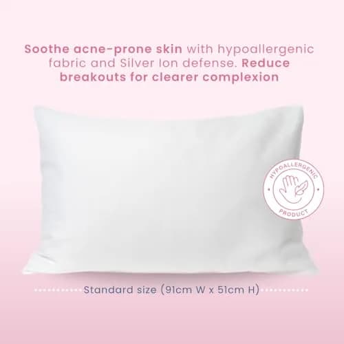 CLEAN SKIN CLUB Silver Ion Pillowcases Standard Size | Hypoallergenic & Odor-Resistant (70-120 chars) thumbnail 8
